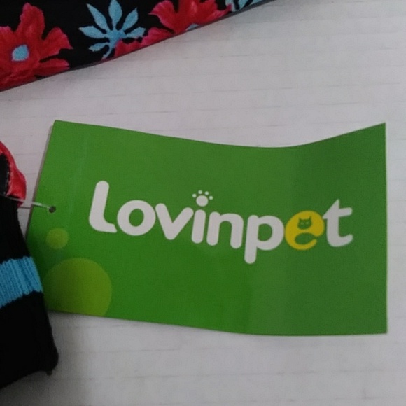 LovinPet Black & Red Floral Print Dog Pajamas Size L *NWT* - Picture 6 of 8